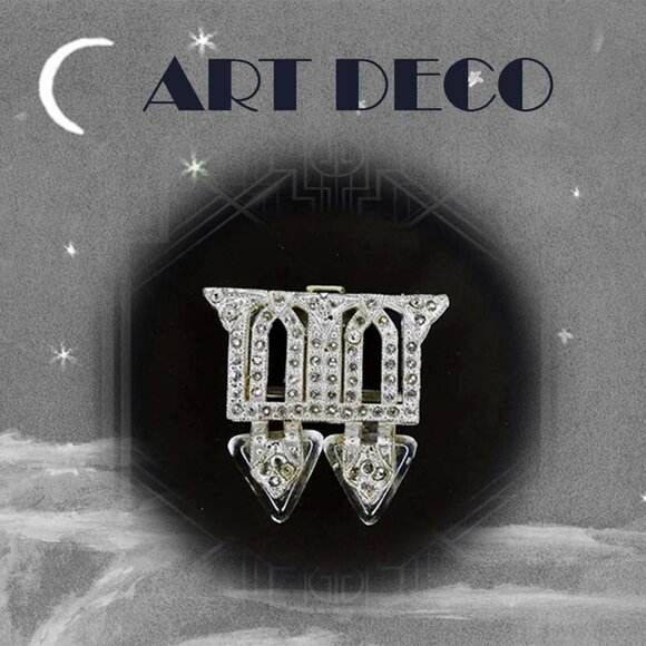 Vintage Art Deco Rhinestone Buckle is AMAZING - Picture 1 of 12